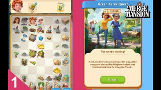 Merge Mansion Green Acres Quest Event  Part 1 🐞🌻 [upl. by Sihonn263]