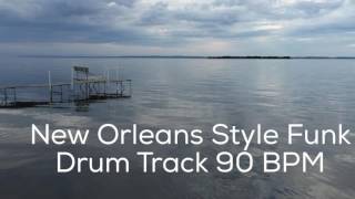 New Orleans Style Funk Drum Track 90 BPM [upl. by Adnaerb]