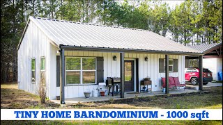 Tiny Home Barndominium Tour  1000 sqft [upl. by Abixah]