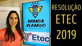 RESOLUÇÃO  VESTIBULINHO ETEC  2019 [upl. by Ishmael246]