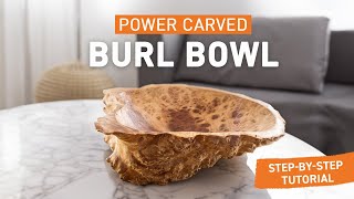 Carve an Australian Burl Bowl with Just Two Arbortech Products  Simple StepbyStep Guide [upl. by Tami845]