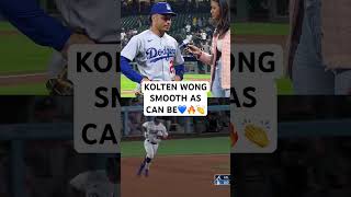 KOLTEN WONG FIGHTING FOR DODGERS POSTSEASON ROSTER SPOT🔥🤩💙 baseball shorts [upl. by Eelessej]