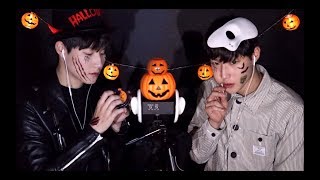 Halloween ASMRㅣTwin Popping Candy Eating Sounds [upl. by Ennylcaj]