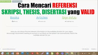 Cara Mencari Referensi SKRIPSI THESIS DISERTASI yang VALID [upl. by Eben]