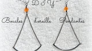 D I Y BOUCLES DOREILLE PENDANTES SPÉCIALE FÊTE DES MÈRES [upl. by Nayhr406]