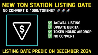 AIRDROP TELEGRAM TON STATION LISTING  TGE 15 DESEMBER NO CONVERT  UPDATE TON STATION CLAIM TOKEN [upl. by Calle]