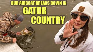 New Orleans Adventure GONE WRONG  Airboat Breakdown in Gator Country [upl. by O'Malley]