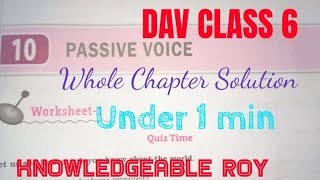 Dav Public School Class 6 english practice chapter 10  Whole chapter [upl. by Eniawd311]