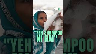 Woman Washes Hair in Yamuna with Hazardous Foam in viralvideo shorts [upl. by Lorelie]