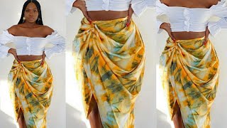 How to make stylish Draped skirt [upl. by Aisiat]