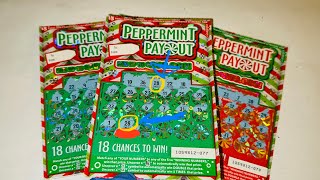 TRYING OUT BRAND NEW 5 PEPPERMINT PAYOUT CALIFORNIA LOTTERY SCRATCHERS SCRATCH OFF [upl. by Rosel768]