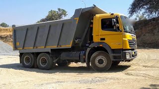 Bharat Benz 2523 6x4 Tipper Truck Turns with full load [upl. by Yeroc]