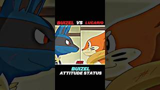 BUIZEL VS LUCARIO  BUIZEL ATTITUDE STATUS  shortfeed pokémon ytshorts viralshorts [upl. by Nibbs]