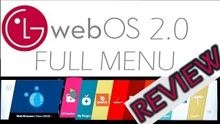 LG WebOS 20 FULL MENU Review on LG 49UF7787 4K [upl. by Nairda907]