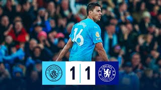 HIGHLIGHTS RODRIGO ROCKET EARNS CITY A SHARE OF THE SPOILS WITH CHELSEA  Man City 11 Chelsea  PL [upl. by Baumbaugh]