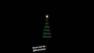 Name tree for my first person to comment Beanerbears ❤️ on my other name tree vid [upl. by Lev]