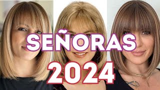 50 CORTES para SEÑORAS 2024 ✂️👌 MODERNOS ESTILOS señoras [upl. by Nittirb]