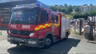 RESCUE TENDER Double Turnout from Bodmin Fire Station  Cornwall FRS [upl. by Leinahtan223]