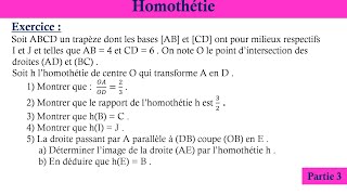 homothétie  exercice corrigé  partie3 [upl. by Tirrell]