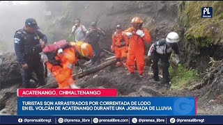 Una mujer muere y un hombre resulta herido por correntada en el volcán de Acatenango [upl. by Llenroc378]