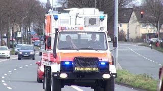 Einsatzfahrten zum Großbrand in Hagen am 10022014 mit besonderen Fahrzeugen [upl. by Medwin939]