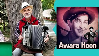 awara hoon raj kapoor plyayed with accordion piano in Kazakhstan [upl. by Ydnelg131]