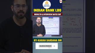 Indian Bank LBO Results amp Interview Dates Out indianbank indianbanklbo govtjobsadda247 [upl. by Elwyn]