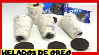 HELADOS DE OREOCOMO HACER PALETAS DE OREO  DELICIOSOS HELADOS CASEROS DE GALLETA OREOgourmet [upl. by Ylenaj355]