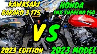 HONDA TMX SUPREMO 150 2023 MODEL VS KAWASAKI BARKO 3 2023 EDITION [upl. by Kcitrap]