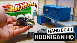 Hand Built Hoonigan HQ Ken Block Garage for Hot Wheels amp Matchbox Cars [upl. by Oremo876]