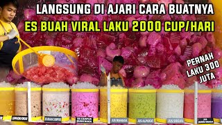 HEBAT 2000 CUP HARI  DI AJARIN DENGAN JELAS CARA PEMBUATAN ES BUAH VIRAL KEKINIAN TANPA RAHASIA [upl. by Willette]