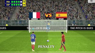 Spain 🇪🇸 vs France 🇫🇷 Penalty Kick 🔥 Kylian Mbappe vs Lamine Yamal 🥰 [upl. by Gabriellia401]