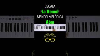 Escala La Bemol Menor Melódica piano acordes teclado armonia escalamayor keyboard [upl. by Nivan]