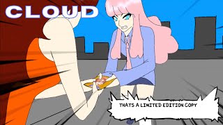 “TUG O WAR” Cloud Senpai Fangirl VS GF Heart Attack Rampage  FNF Animation [upl. by Silado22]