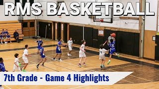 Highlights  Connor RMS 7th Grade Basketball  Game 4 vs Samoset [upl. by Anirod]