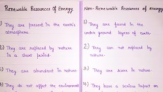 difference between renewable resources and non renewable resources [upl. by Boggs]