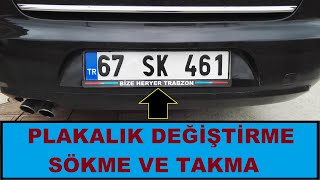 Araç Plakalık Değiştirme Sökme ve Takma İşlemi [upl. by Annadiana]