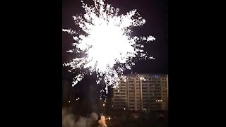 New Year BIG FIREWORK Silvester Berlin Hohenschönhausen Germany  Triplex 869  75Kg Battery [upl. by Cirek568]