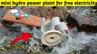 how to make mini hydro power plant at home  build mini hydro power on a small stream [upl. by Anej839]