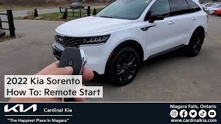 2022 Kia Sorento  How To Use Your Remote Start [upl. by Ahsienahs256]