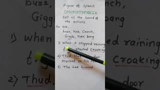 Onomatopoeia figure of speech youtube shorts English Grammar by Seema [upl. by Edieh]