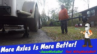 Replacing one of the Dexter Torflex axles on WifeyWorksAlots Horse trailer [upl. by Ettenahs611]