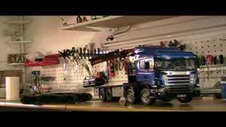 Tamiya Scania with Palfinger crane part 2 [upl. by Lynnette705]