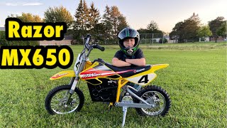 Razor MX650 MY FIRST ELECTRIC DIRT BIKE [upl. by Ulphi760]