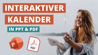 Interaktiven Kalender IN WENIGEN MINUTEN erstellen  PowerPoint und PDF [upl. by Ahsinit]