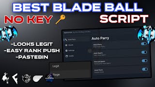 👑 Blade Ball Script GUI  Hack  AUTO PARRY  LOOKS LEGIT  PASTEBIN [upl. by Hawk]