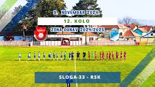 Sloga 33  RSK  12 kolo Zone Dunav [upl. by Ettereve]