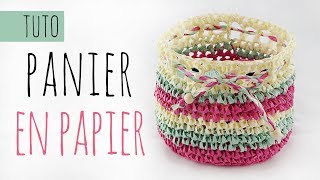 TUTO CROCHET COMMENT FAIRE UN PANIER EN PAPIER quotPAPERquot [upl. by Luigi716]