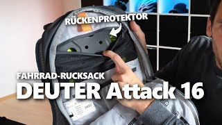 Deuter Attack 16 MTB Rucksack mit Protektor und Trinkblase [upl. by Iny]