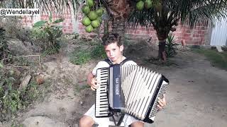 SANFONEIRINHO WENDELL AYEL DE APENAS 10 ANOS DE IDADE INTERPRETANDO FORRÓ CANHOTO DO MESTRE CAMARÃO [upl. by Inoy]